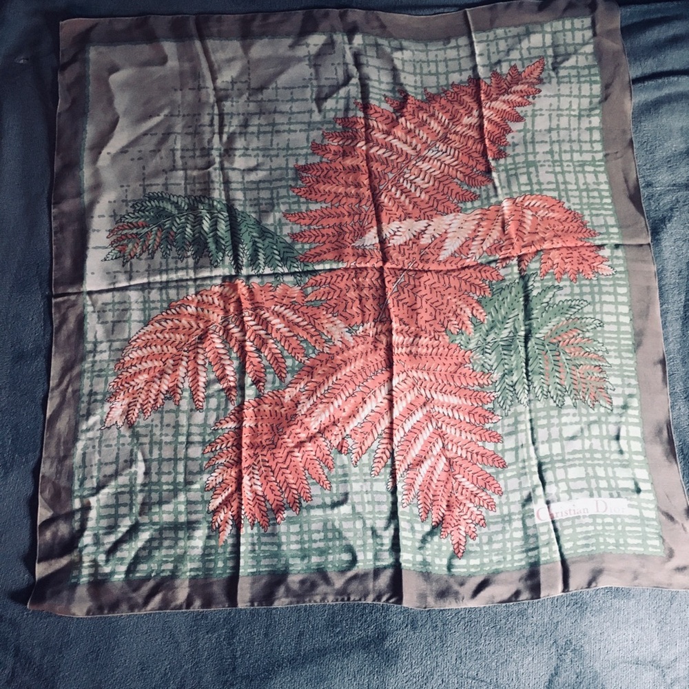Vintage Christian Dior 100% silk scarf / bandana